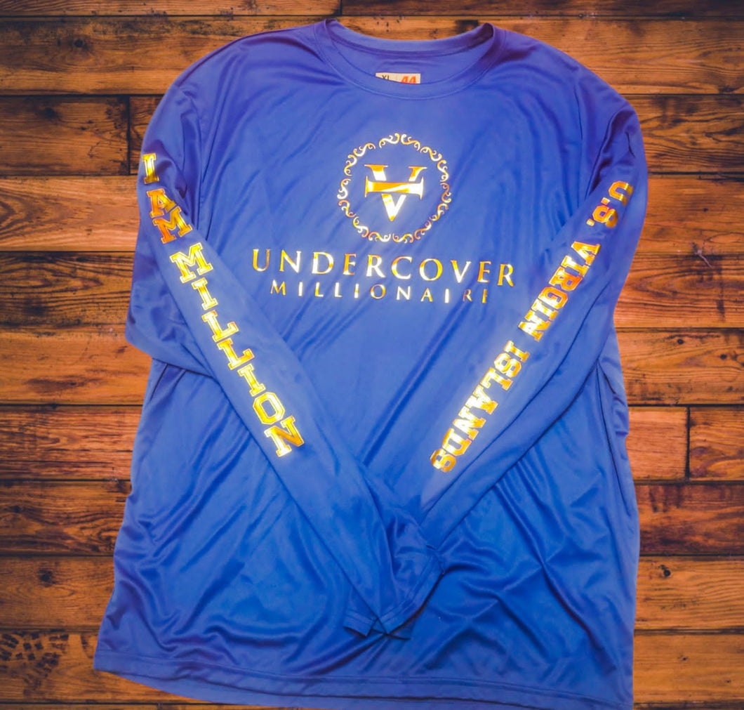 Royal Blue Long Sleeve Dri-Fit Cooling Performance Shirt