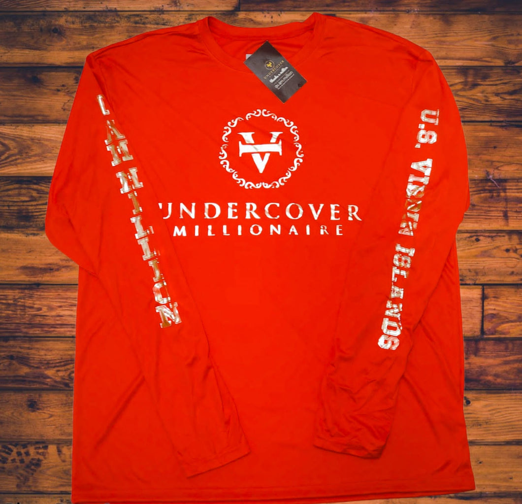 Red Long Sleeve Dri-Fit Cooling Performance Shirt