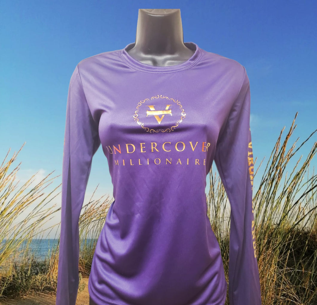 Purple Long Sleeve Dri-Fit Cooling Performance Shirt